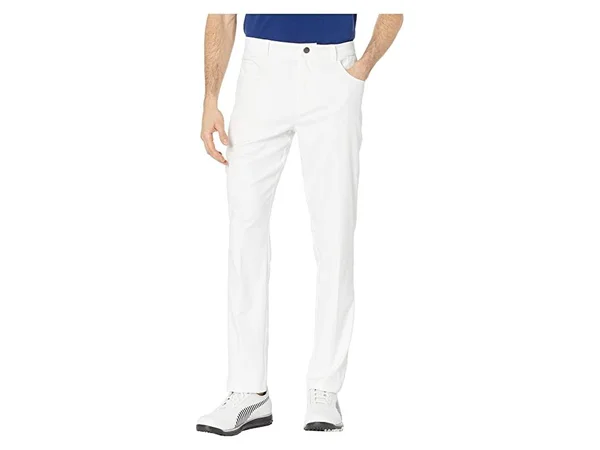 Puma Men's Jackpot 5 Pocket Golf Pants - Size 36, Bright White