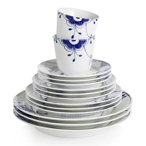 Blue Fluted Mega Dessert PLATE - 7.5