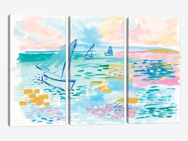 Kait Roberts Large 3-Piece Canvas Print - Drift Away ( Seasons > Summer art)