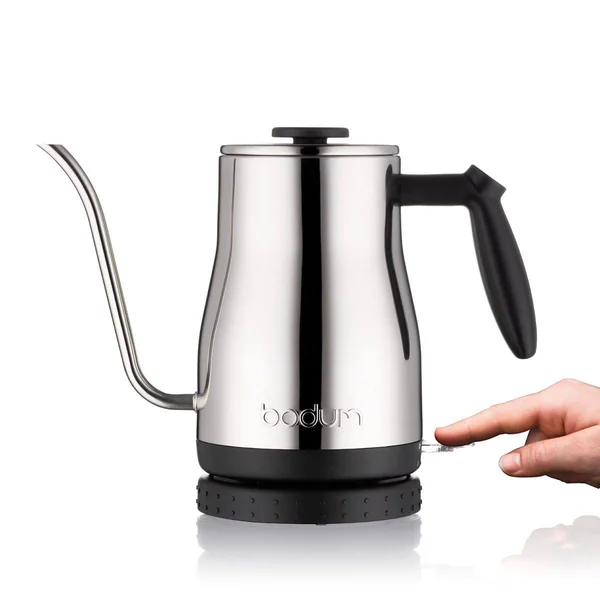 Bodum Bistro Gooseneck Electric Water Kettle, 34 Ounce, Chrome
