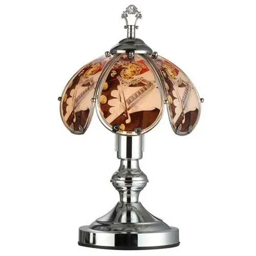 Ok Lighting OK-603SR-MR1 14.25-Inch Touch Lamp with Marine Theme - Silver Chrome