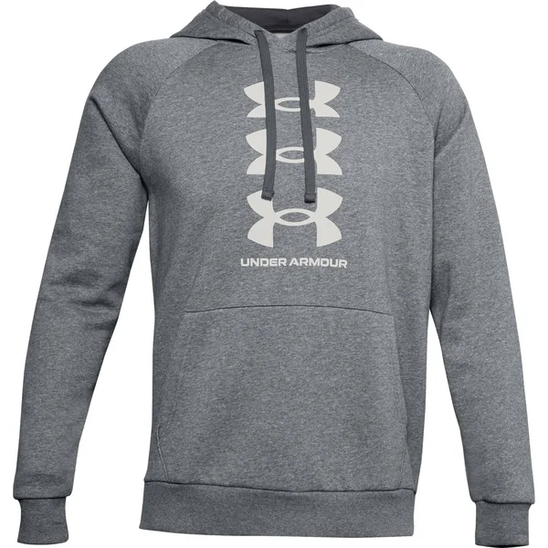 Under Armour Men's Rival Fleece Multilogo Hoodie - Gray - MD