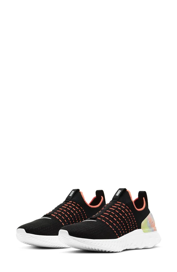 Nike React Phantom Run Flyknit 2 Black Women's Running Shoes - Size: 6
