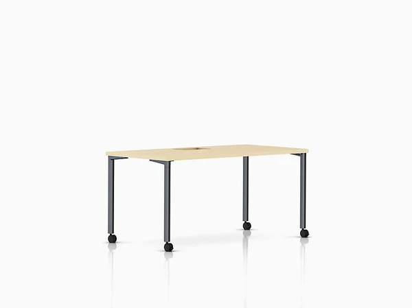 Everywhere Rectangular Table - Clear & Tan, 30in x 60in by Herman Miller