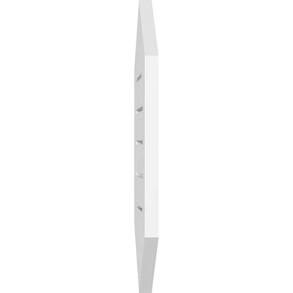 Ekena Millwork GVPVP18X3601SF-10 18x22W x 36x22H Vertical Peaked Surface Mount PVC Gable Vent 10/12 Pitch: Functional - w/ 3-1/2x