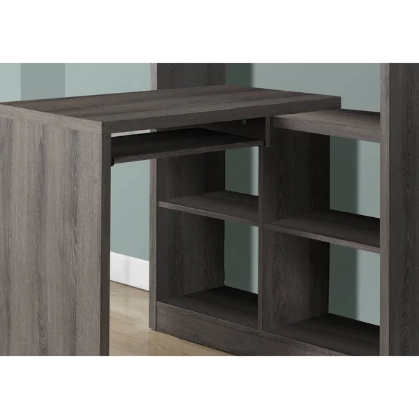 Monarch Specialties Dark Taupe Left - Right Facing Corner Desk