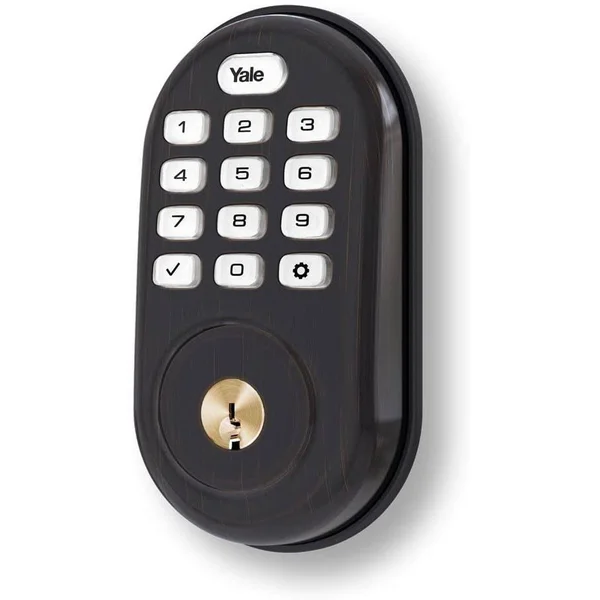 Yale Real Living YRD256 Assure Lock SL - Door lock - combination, electronic - smart lock - touch keypad - Z-Wave - satin nickel