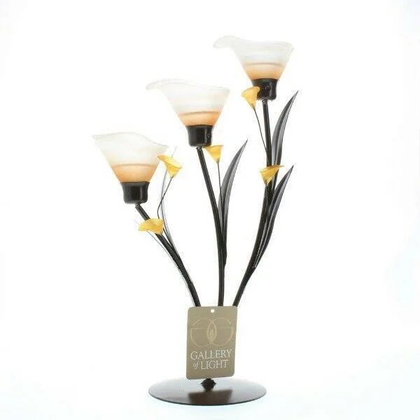 Amber Lilies Tealight Candle Holder