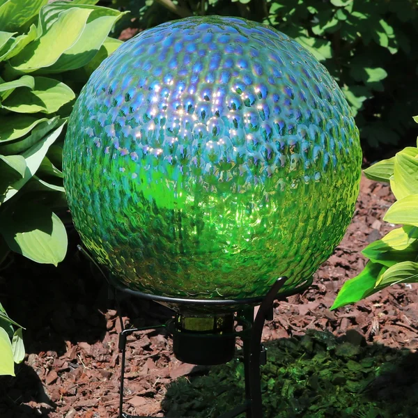 Sunnydaze Green Textured Surface Gazing Globe Ball - 10-Inch, Set of 2