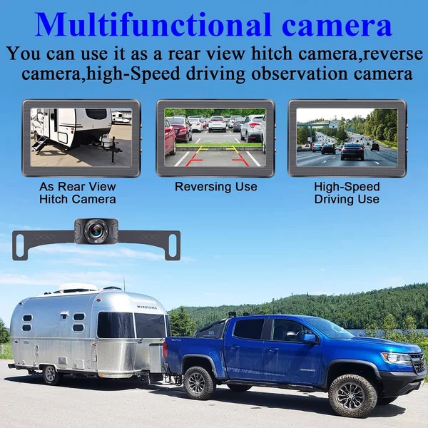 DoHonest HD 1080p Digital Wireless Backup Camera Kit with 5 inch TFT Monitor for Trucks - cars, suvs, vans, campers Rear View Camera