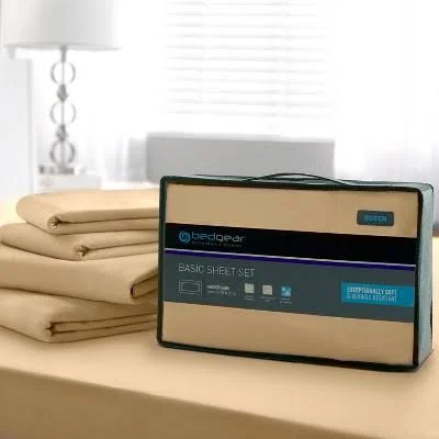 Bedgear Basic Sheet Set, Twin XL, Sand