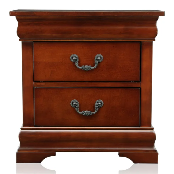 Furniture of America Foss English Cherry Solid Wood Nightstand - Brown Cherry - 2-Drawer