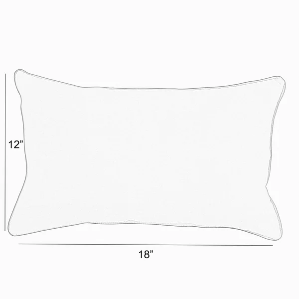 Beige Corded Indoor/ Outdoor Pillow Set - 12 in x 18 in