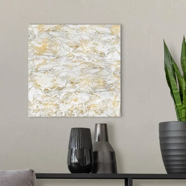 Textural with Gold II, Canvas Wall Art, 16x16, Great Big Canvas