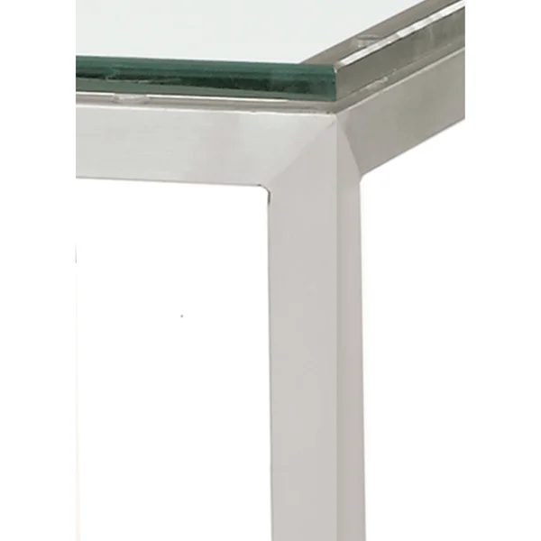 Room & Board - Modern Parsons 36W 36D 42h Bar Table w/ 1.5x22 Leg, Clear Tempered Glass Top