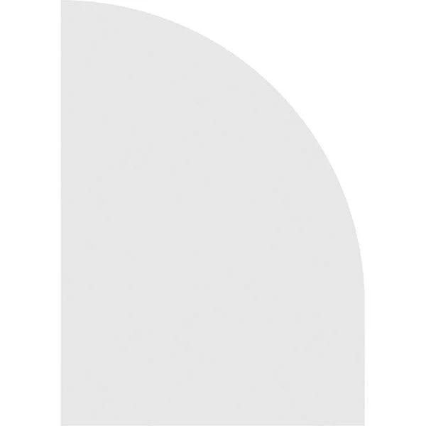Ekena Millwork GVPQL24X3001SN 24x22W x 30x22H Quarter Round Top Left Surface Mount PVC Gable Vent: Non-Functional - w/ 3-1/2x22W