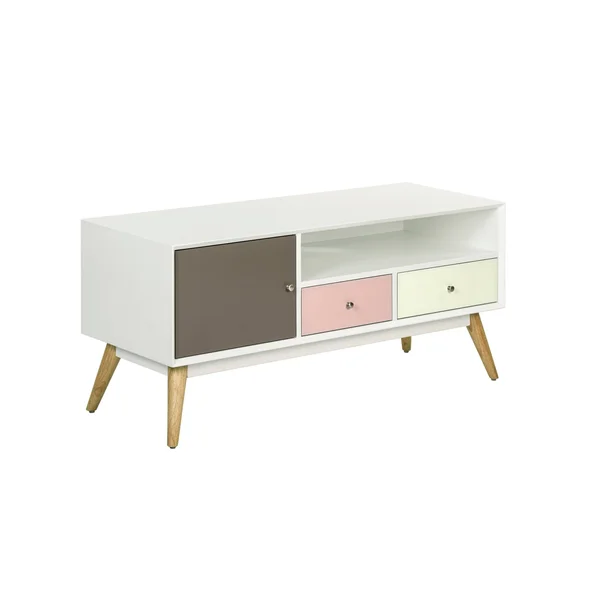 Elle Decor Lilou Media CONSOLE - French White