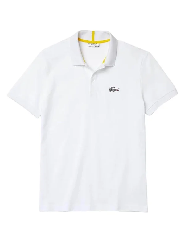 Lacoste x National Geographic Zebra Logo Polo Shirt 3 White Cotton