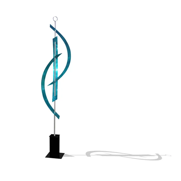 Statements2000 82 inch Extra Large Abstract Metal Garden Sculpture Indoor/Outdoor Art by Jon Allen - Aqua Centinal, Aqua Blue