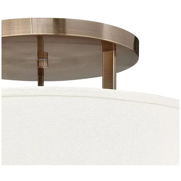 Hinkley Lighting 3211BR Hampton Semi Flush Mount Light, Brushed Bronze