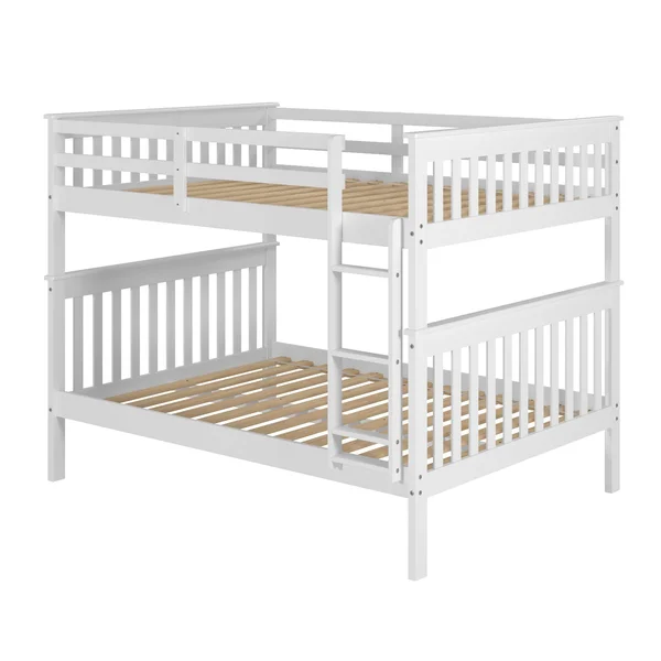Donco Kids Mission Bunk Bed, Full/Full, White