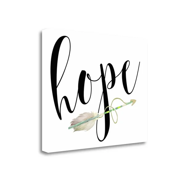 Tangletown Fine Art Hope with Arrow by Tara Moss - Fine Art Giclee Print on Wrap Canvas, 30x24x22