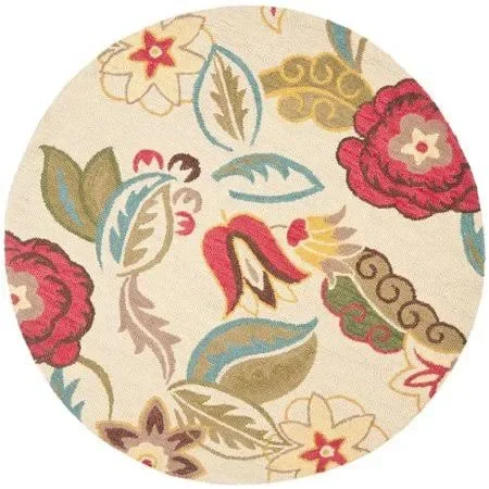 Winston Porter Ross Beige/Multi Floral Area Rug; Rectangle 6& x 9&