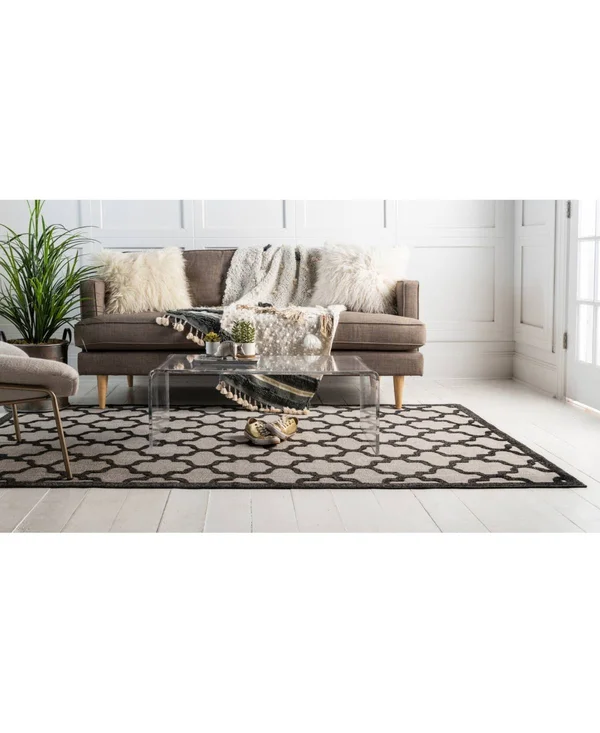 Unique Loom Tulsa Indoor/ Outdoor Area Rug - 4& x 6& Black