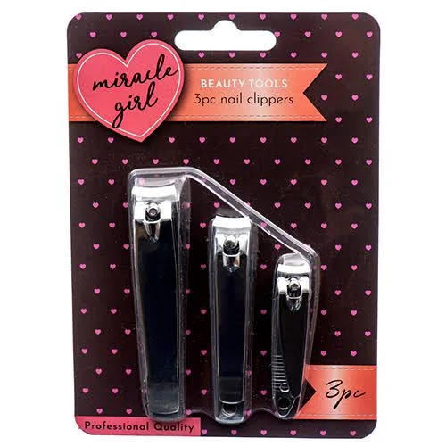 Nail Clippers 3pc - Wholesale, Bulk (Pack of 24)