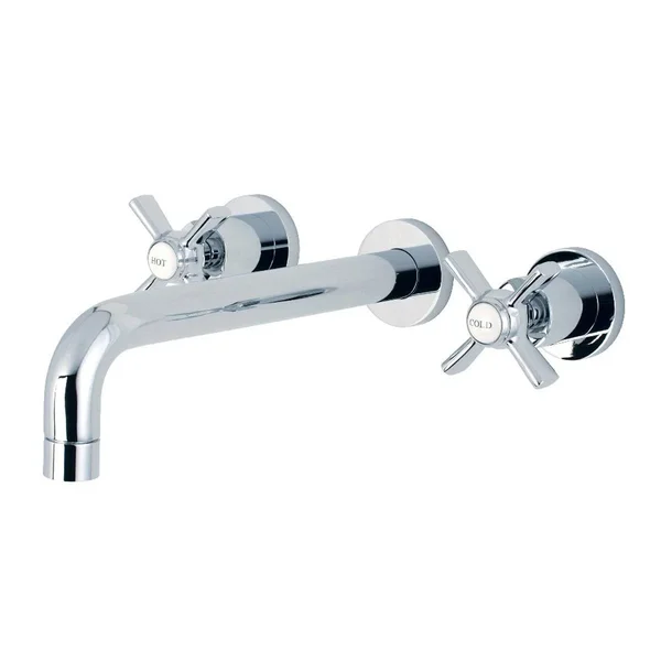 Kingston Brass KS8026ZX Millennium 2-Handle Wall Mount Roman Tub Faucet Polished Nickel