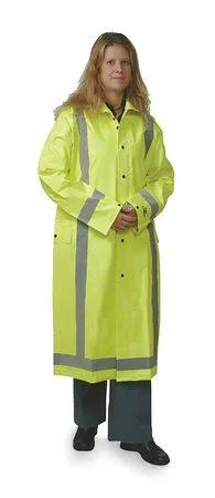Condor 1FBA9 Raincoat w/Detach Hood, HiVis Yellow/Green, 4XL