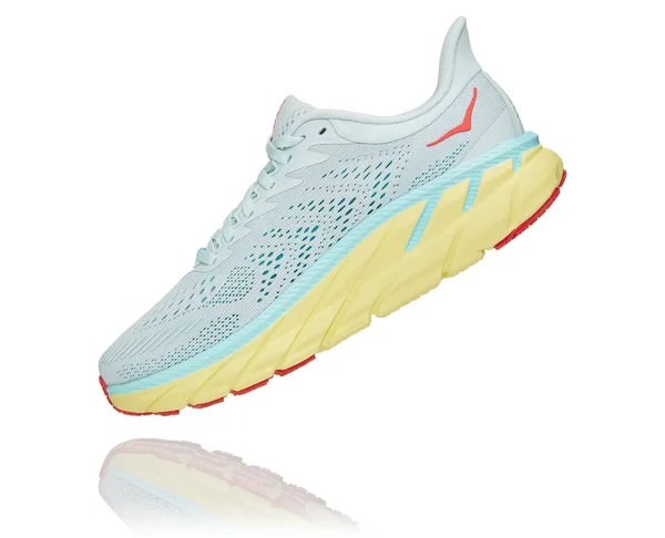 Hoka One One Women's Clifton 7 Running Shoes, Coral/White