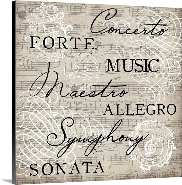 Musical Beauty IV, Large Solid-Faced Canvas Wall Art Print, Great Big Canvas