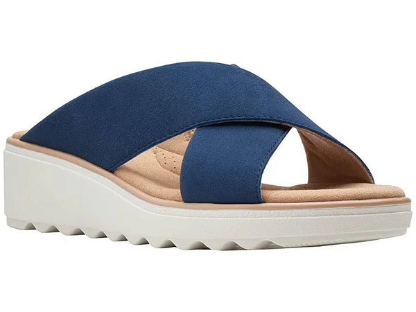 Clarks Women's Collection Jillian Gem Sandals - Navy Suede