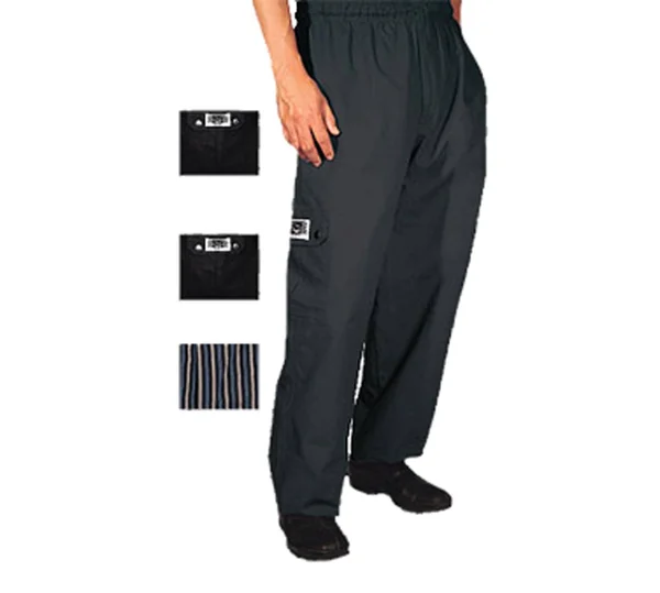 Chef Revival P024BK-4X Chef Pants, Cargo, Men, Black, 4X