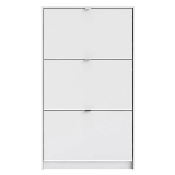 Tvilum Bright 3 Drawer Shoe Cabinet in White - 590064949