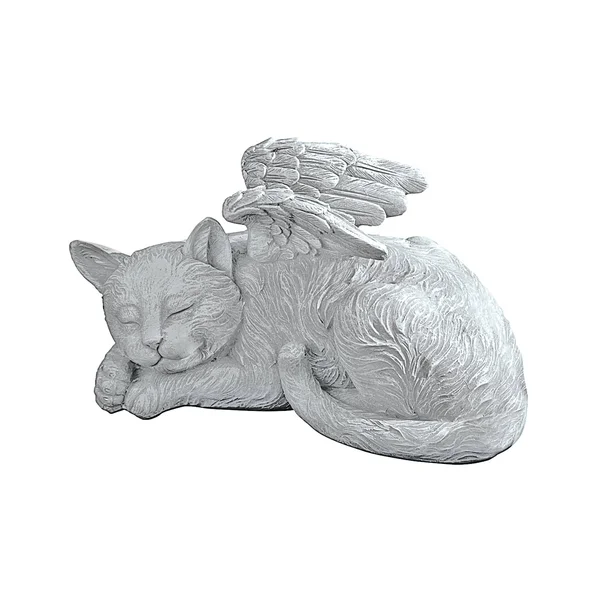 Design Toscano QL6080 Cat Angel Pet Memorial Grave Marker Tribute Statue, One size, Full Color