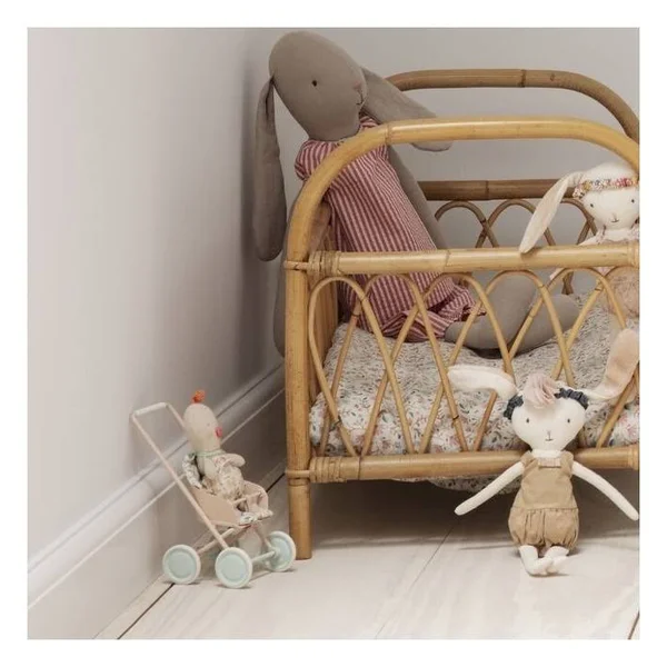 Maileg Micro Stroller Toy Soft Coral