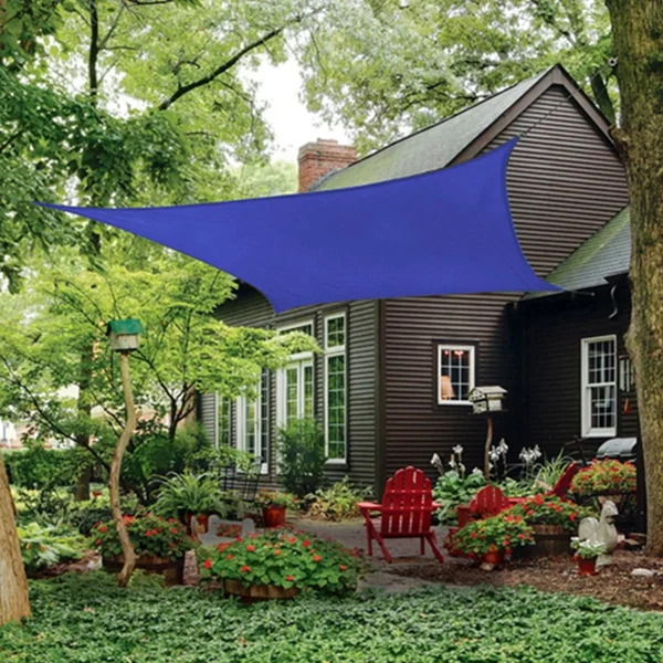 King Canopy 12 ft. x 12 ft. Blue Quadrilateral Sun Shade Sail QSS12BLN