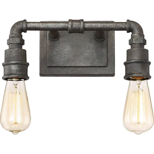 Quoizel Squire 2 Bath Light, Rustic Black - SQR8602RK