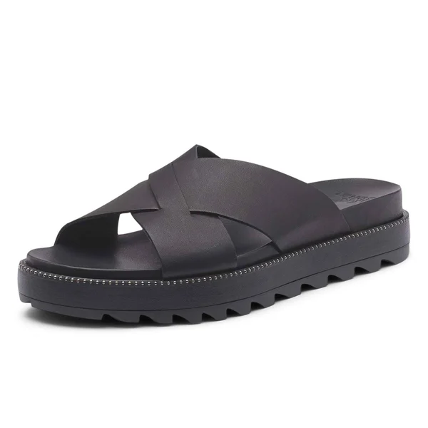 Sorel Women's Roaming Criss Cross Slide - 9 - Black