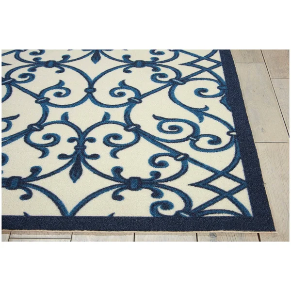Nourison Home & Garden RS093 Area Rug - Blue, 7&9x22 x 10&10x22