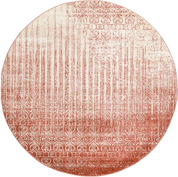 Unique Loom Jennifer Del Mar Area Rug (8& Round - Red)