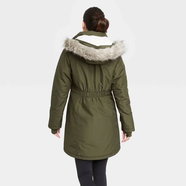All In Motion Jackets & Coats - Women's Faux Fur Parka Jacket Green Nwt, Color: Green, Size: S, Kc022710&s Closet