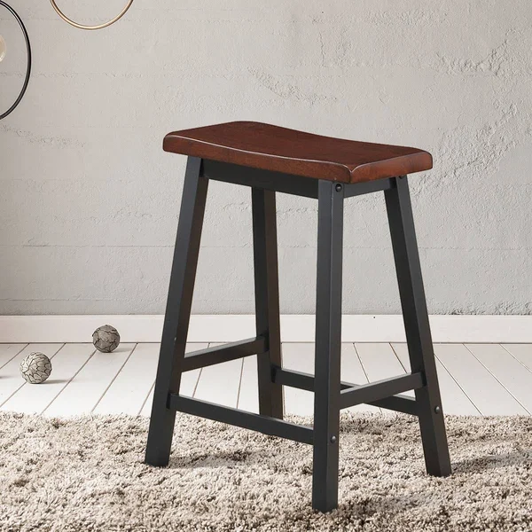 24x22 Height Set of 2 Home Kitchen Dining Room Bar Stools-Coffee - 17.5" x 14" x 24"