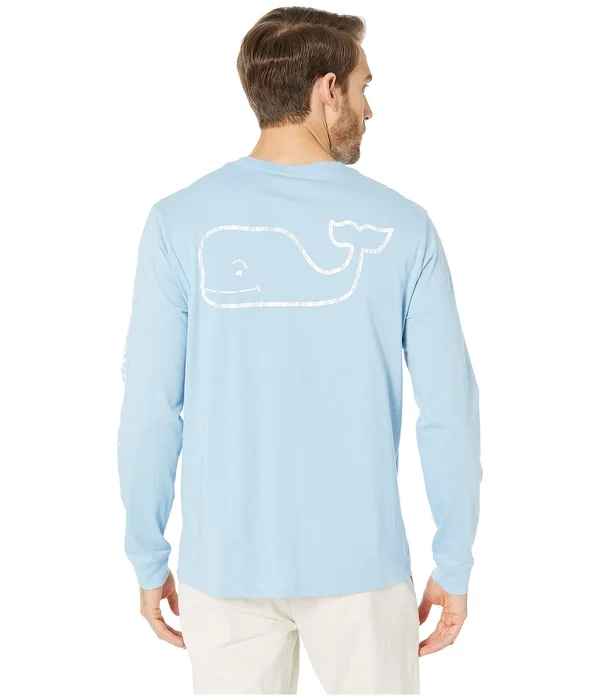 Vineyard Vines, Long Sleeve Vintage Whale Pocket Tee, S, Jake Blue