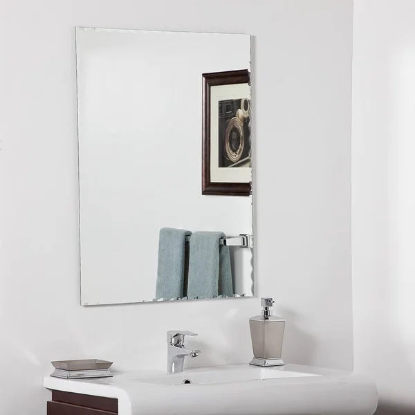 Madeline 23 1/2x22 x 31 1/2x22 Frameless Bathroom Wall Mirror