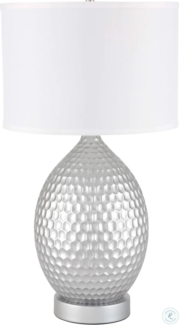 Elegant TL3021S Miel 1 Light Silver Table Lamp