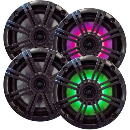 Kicker 6.5 inch Marine Speakers (Qty 4) 2 Pair of OEM Replacement Speakers, White