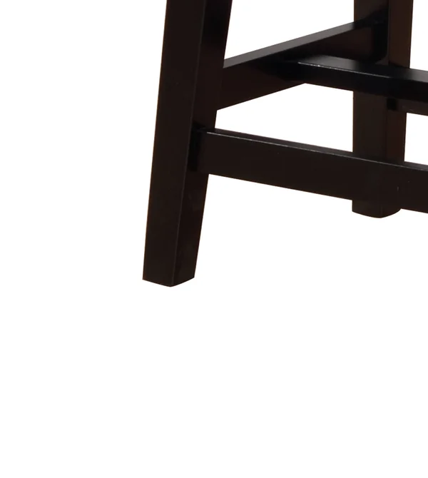 Traditional Style Wooden Counter Stool with Cow Print - Black and White